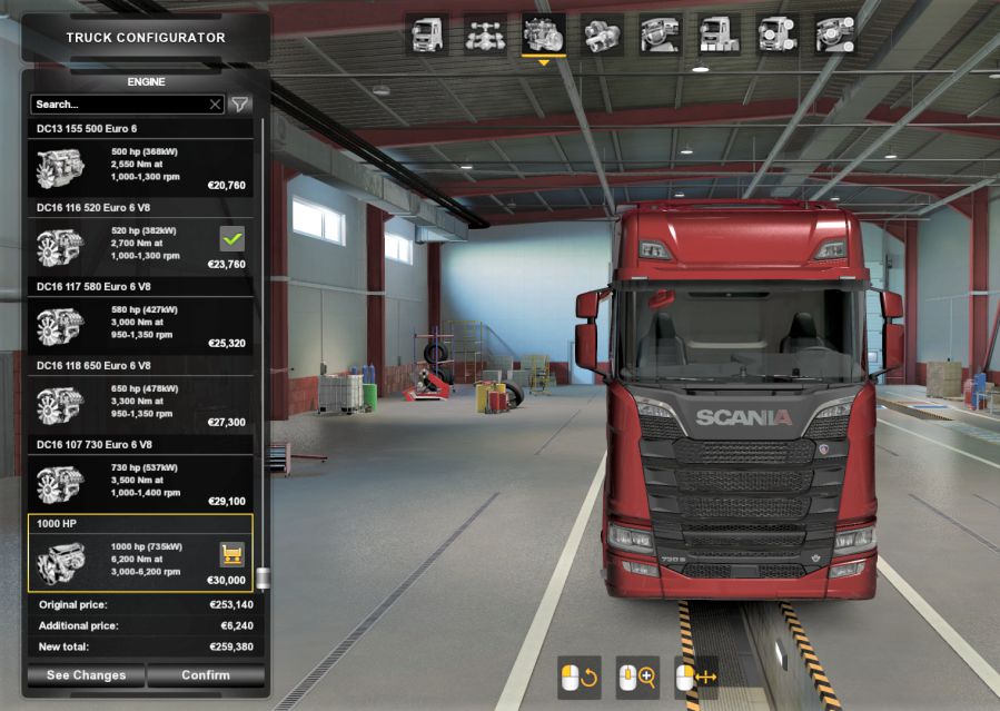 ETS2 - 1000 HP Engine for All Trucks V2.0 (1.39.x)